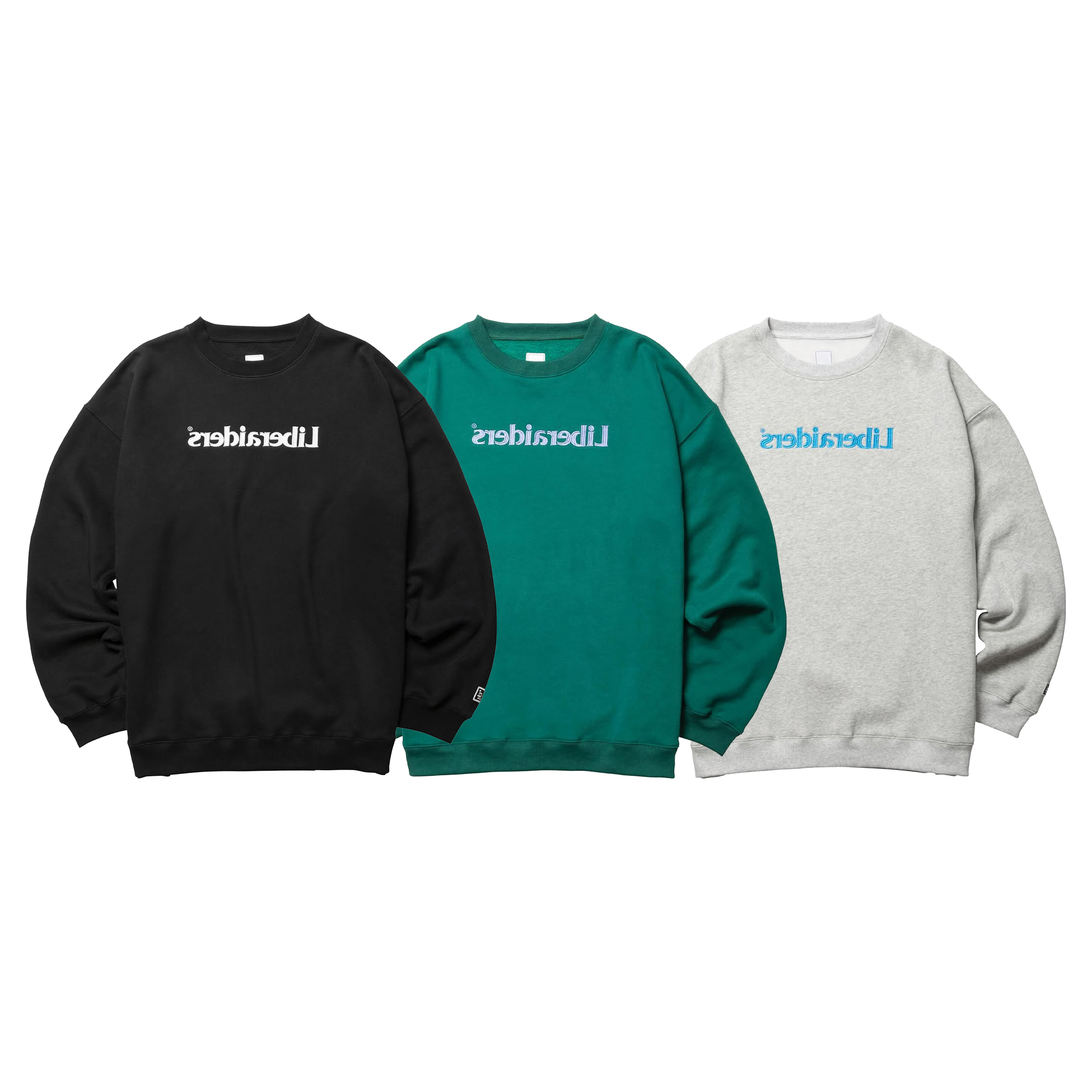 LIBERAIDERS 25F/W EMBROIDERY CREWNECK