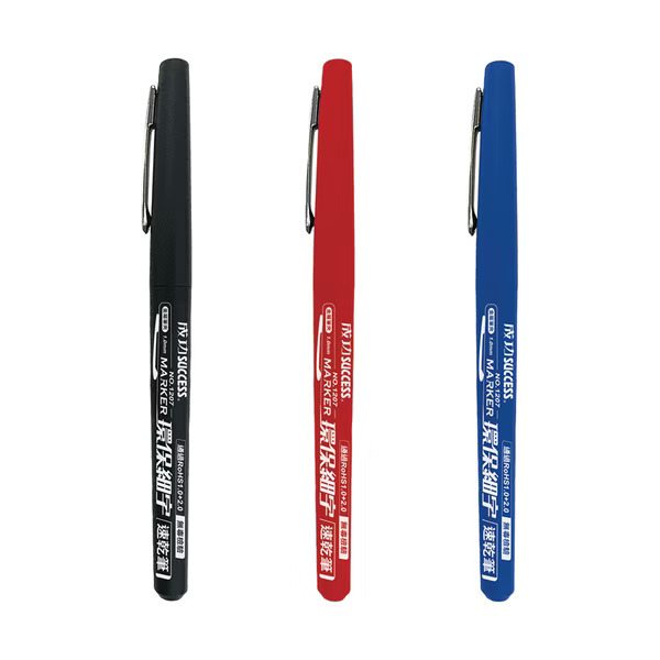 【成功體育】筆夾款-環保細字速乾筆(3色) 1207