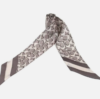 [S] COACH OUTLET SKINNY SCARF,BONE, 195031460821 (SCO155)