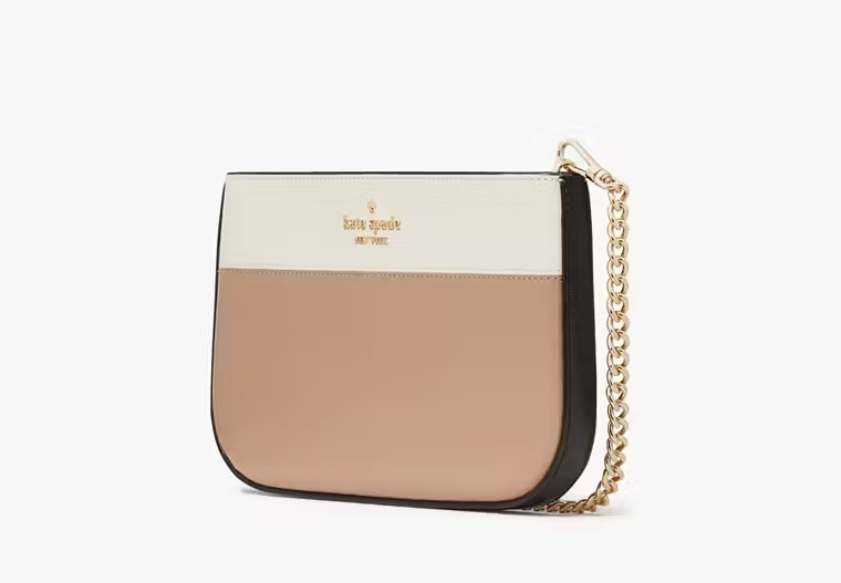 [S] KATE SPADE K1374 MADISON POCHETTE COLORBLOCK SAFF,TOASTED HA, 196021500510 (SKS1222)
