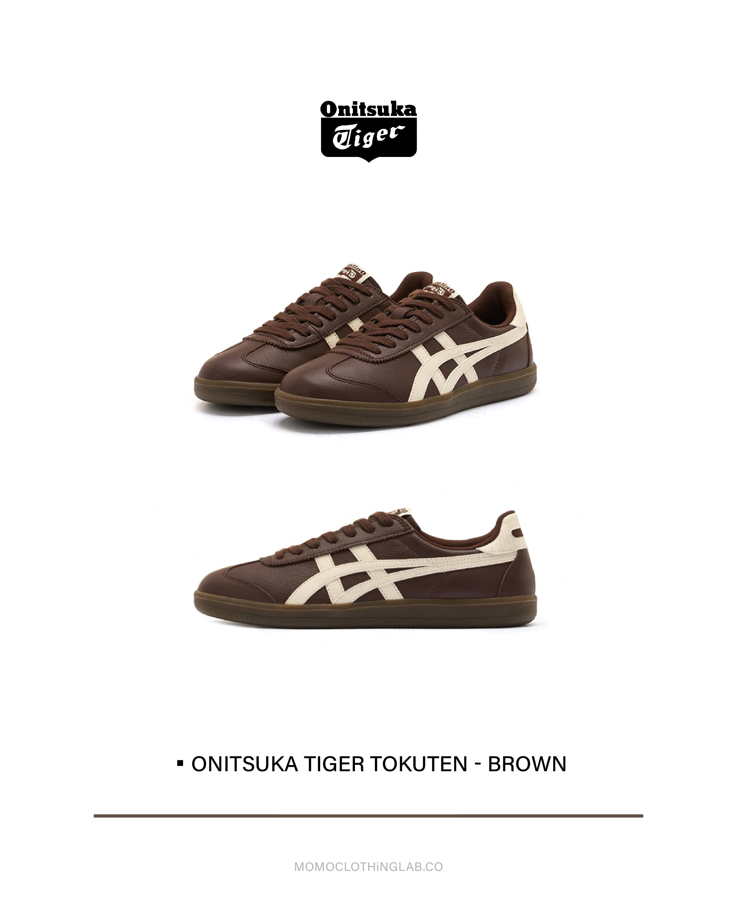 虎 代購】Onitsuka Tiger Tokuten 鬼塚虎復古德訓鞋深棕白線色1183B938-201