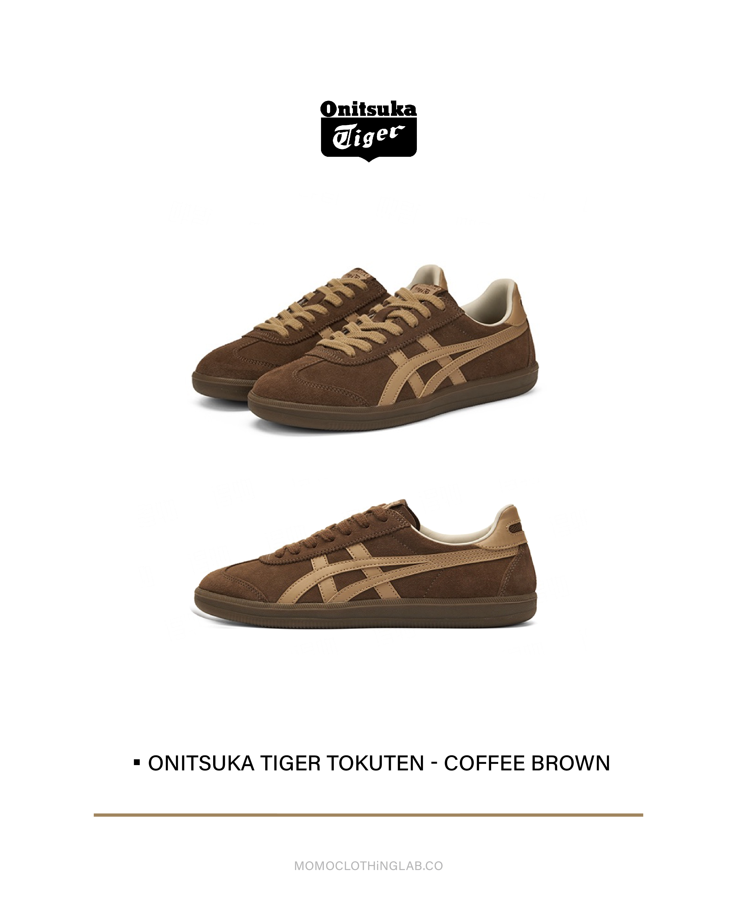 【代購】Onitsuka Tiger Tokuten 鬼塚虎 復古德訓鞋 深棕卡其線色