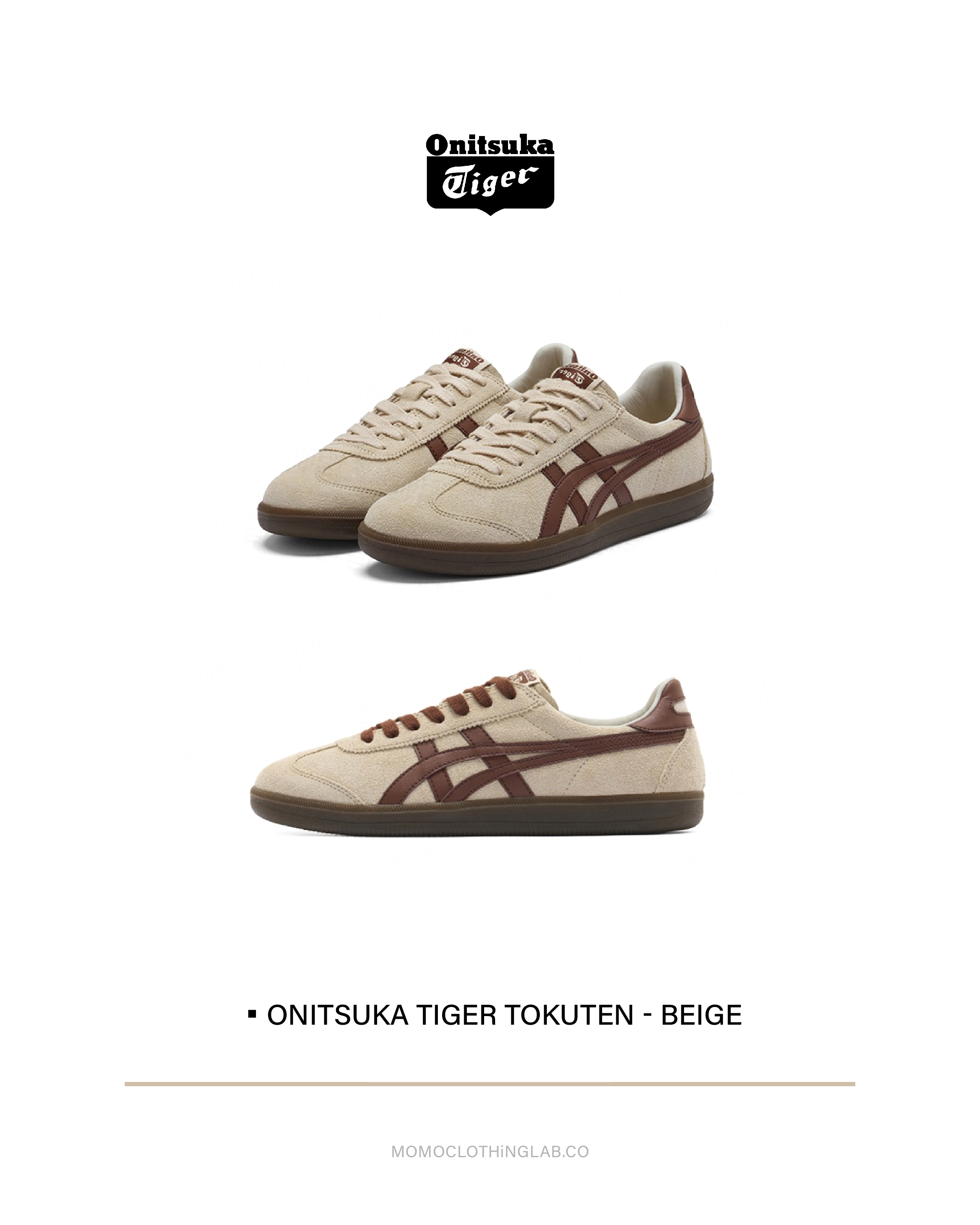 【代購】Onitsuka Tiger Tokuten 鬼塚虎 復古德訓鞋 卡其棕線色