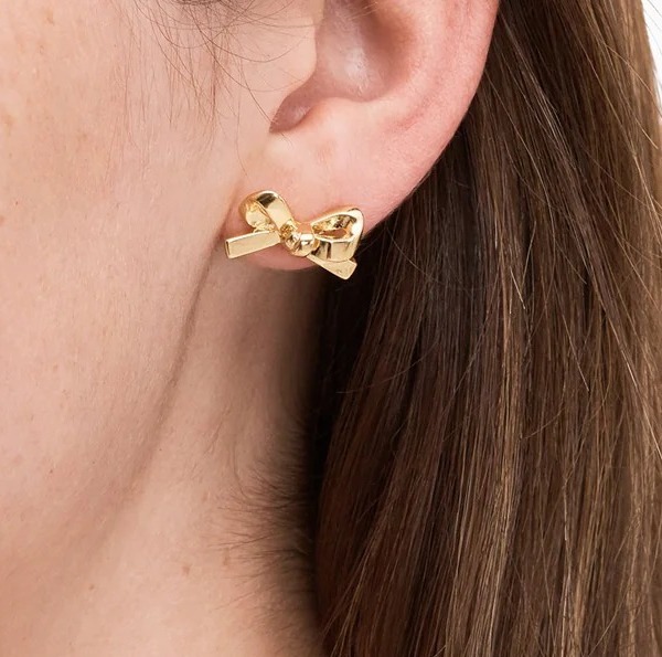 [S] KATE SPADE GOLD O0RU2906 SKINNY MINI EARRINGS, 98686757660 (SKS1655)