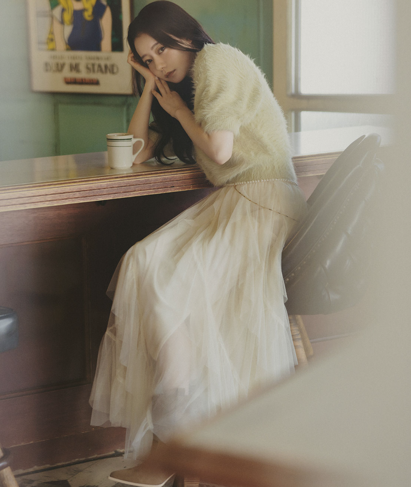 [預購] COCO DEAL 薄紗荷葉蛋糕長裙 <2月下旬出貨>