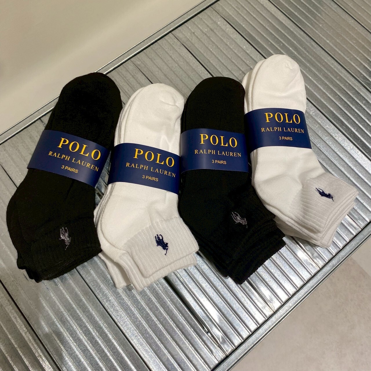 Polo Ralph Lauren RL 刺繡小馬Logo短襪 三入組
