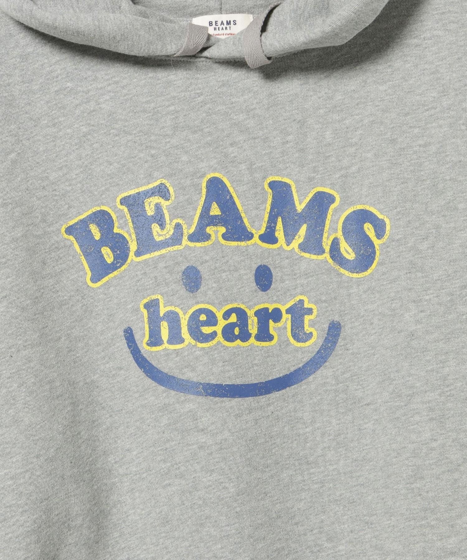 BEAMS HEART 學院風微笑連帽衫