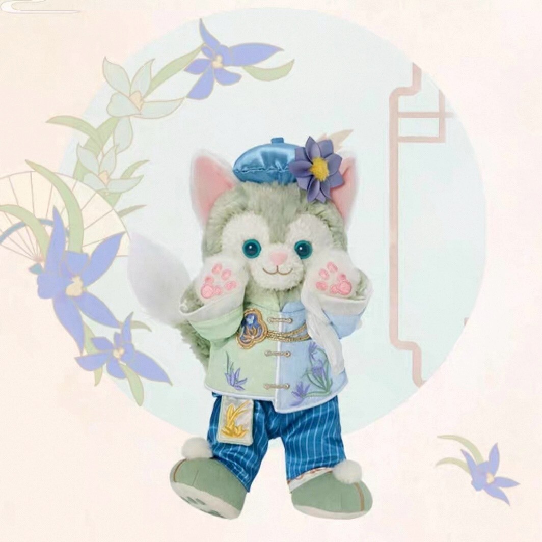 達菲和朋友們 花間綺夢系列 傑拉托尼 畫家貓 Gelatoni SS號 娃娃 玩偶 -上海迪士尼樂園