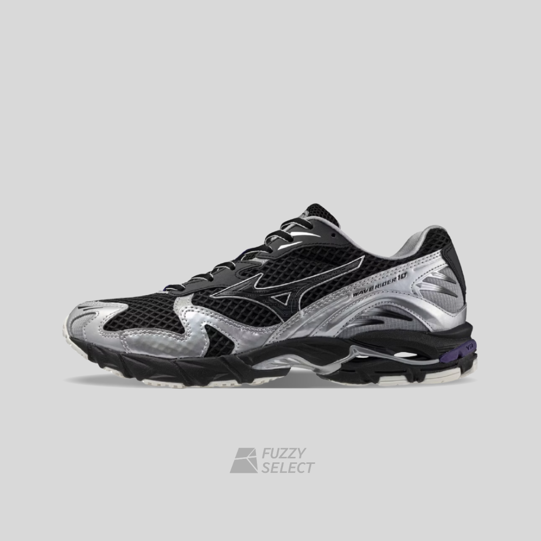 【逢甲 FUZZY】Mizuno Wave Rider 10 黑銀 美津濃 D1GA250601