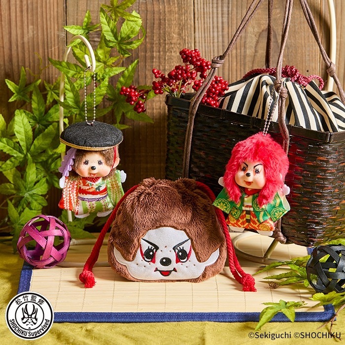 現貨┃Monchhichi 夢奇奇 歌舞伎 藤娘 連獅子 吊飾