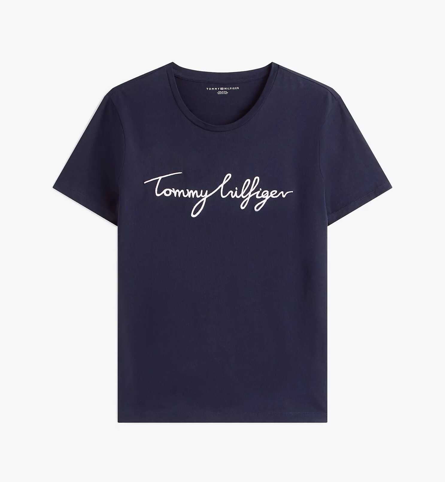 [S] TOMMY HILFIGER TOMMY HILFIGER LADIES TEE EMBROIDERY LOGO,NAVY, 76J5334-410 (STH1125)