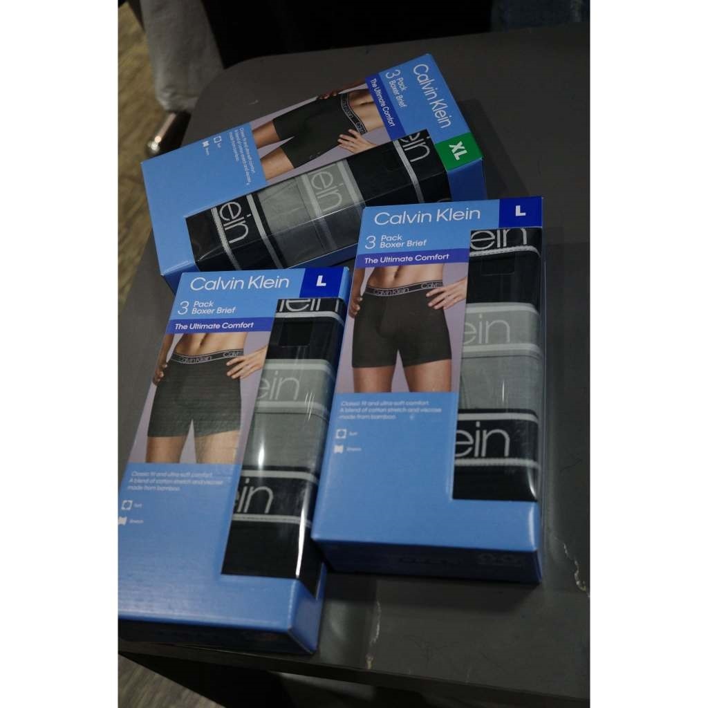 Calvin Klein 男內褲三入組  (黑/灰/黑) (黑/深藍/藍)