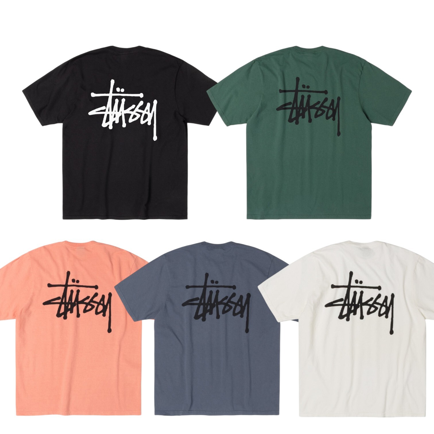 2025AW STUSSY BASIC TEE PIGMENT DYED 基本款 LOGO 水洗 短T 現貨 1905001
