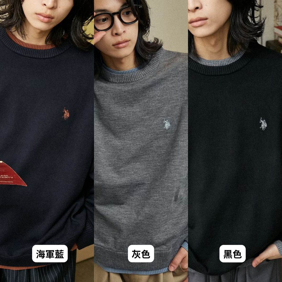"代購" U.S. POLO ASSN. 25AW 層次拼接針織衫