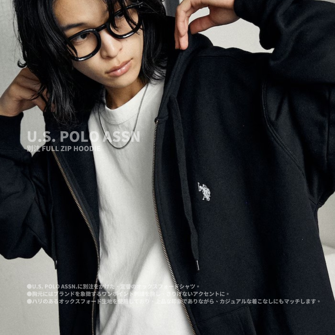 "代購" U.S. POLO ASSN. 25AW 雙拉鍊連帽外套
