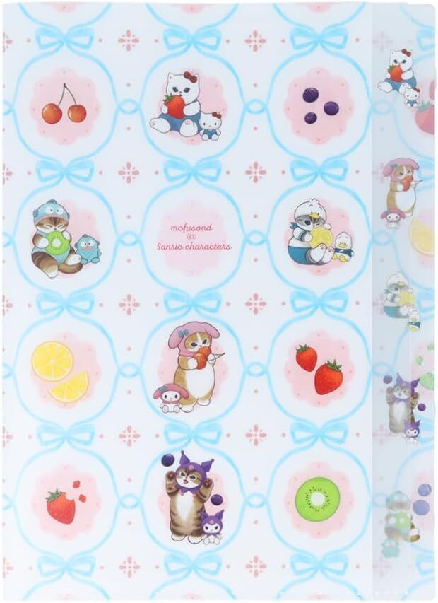 Mofusand X Sanrio水果透明A4文件夾 [平行進口]