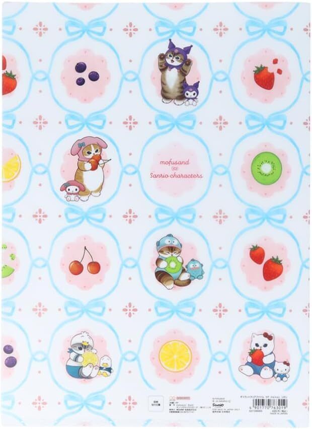 Mofusand X Sanrio水果透明A4文件夾 [平行進口]