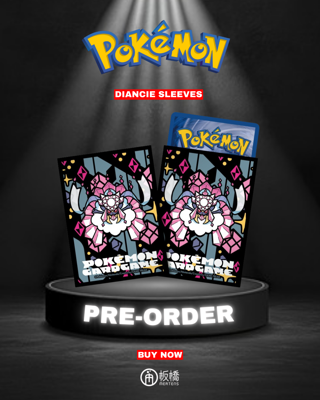 PO-$75 * POKEMON * 高級-寶可夢造型卡套 超級蒂安希 [OD04/09]