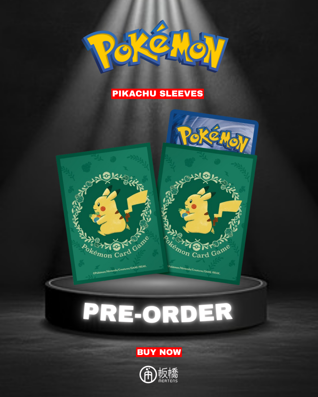 PO-$65 * POKEMON * 寶可夢造型卡套 皮卡丘與樹果 [OD04/09]