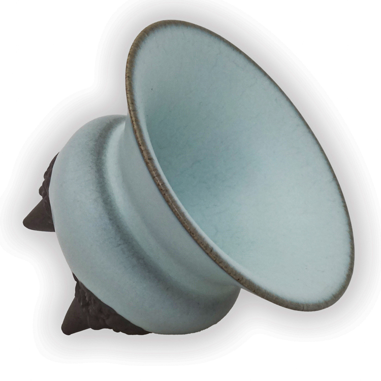 鹿港窯禮品館│茶道-創意茶杯-樽龍杯-汝窯-銅紅-鈞窯