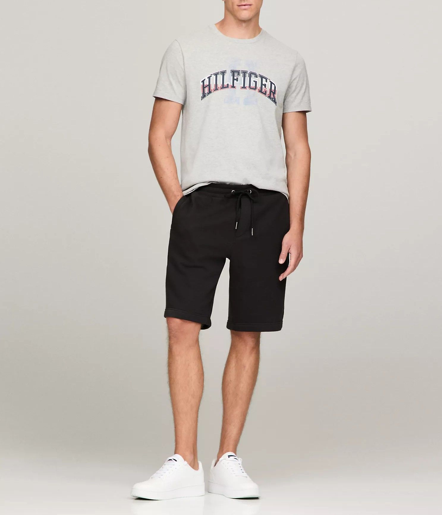 [S] TOMMY HILFIGER TOMMY HILFIGER GRAPHIC T-SHIRT,HEATHER GREY, 78JB303-030 (STH1126)