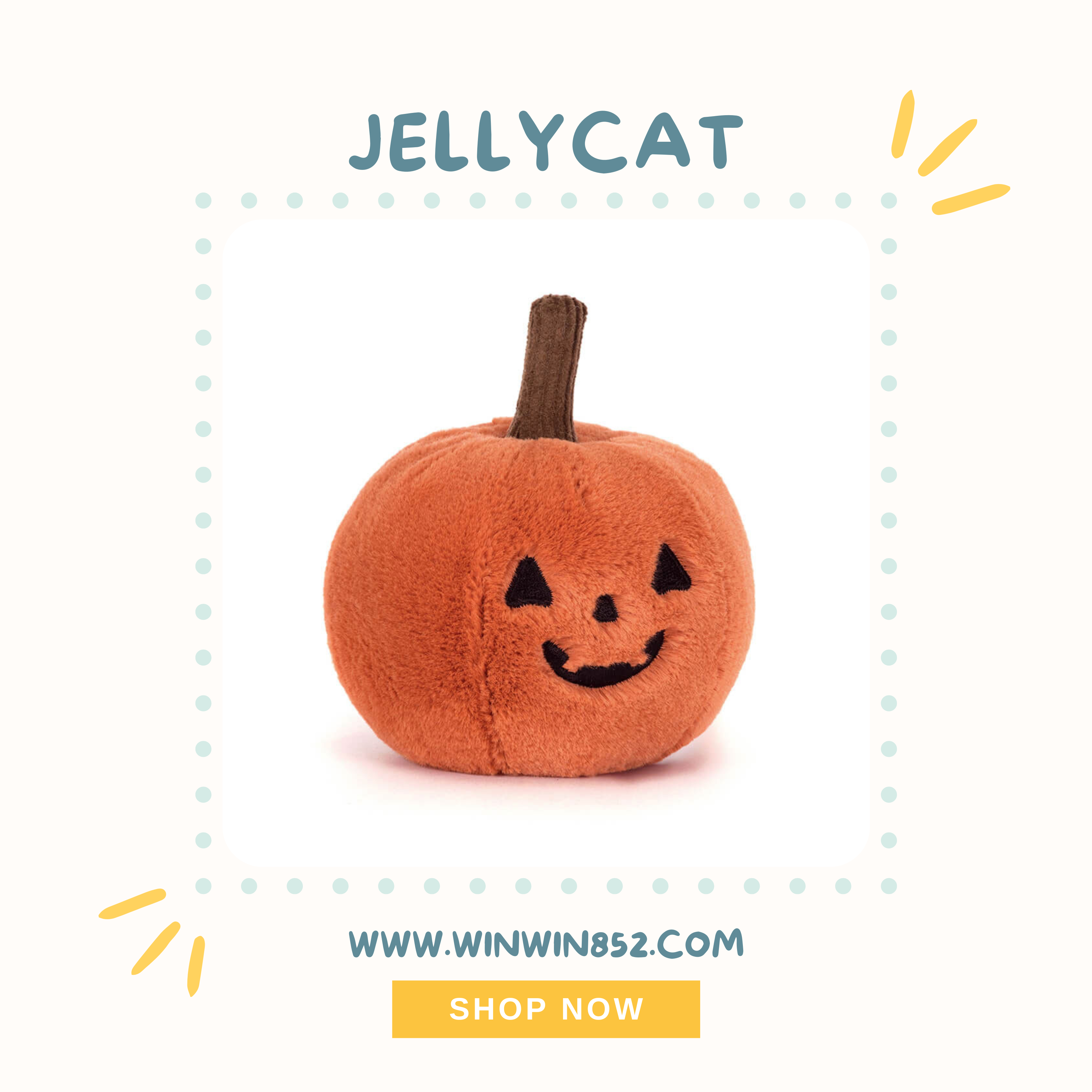 Jellycat Ooky Jack O Lantern