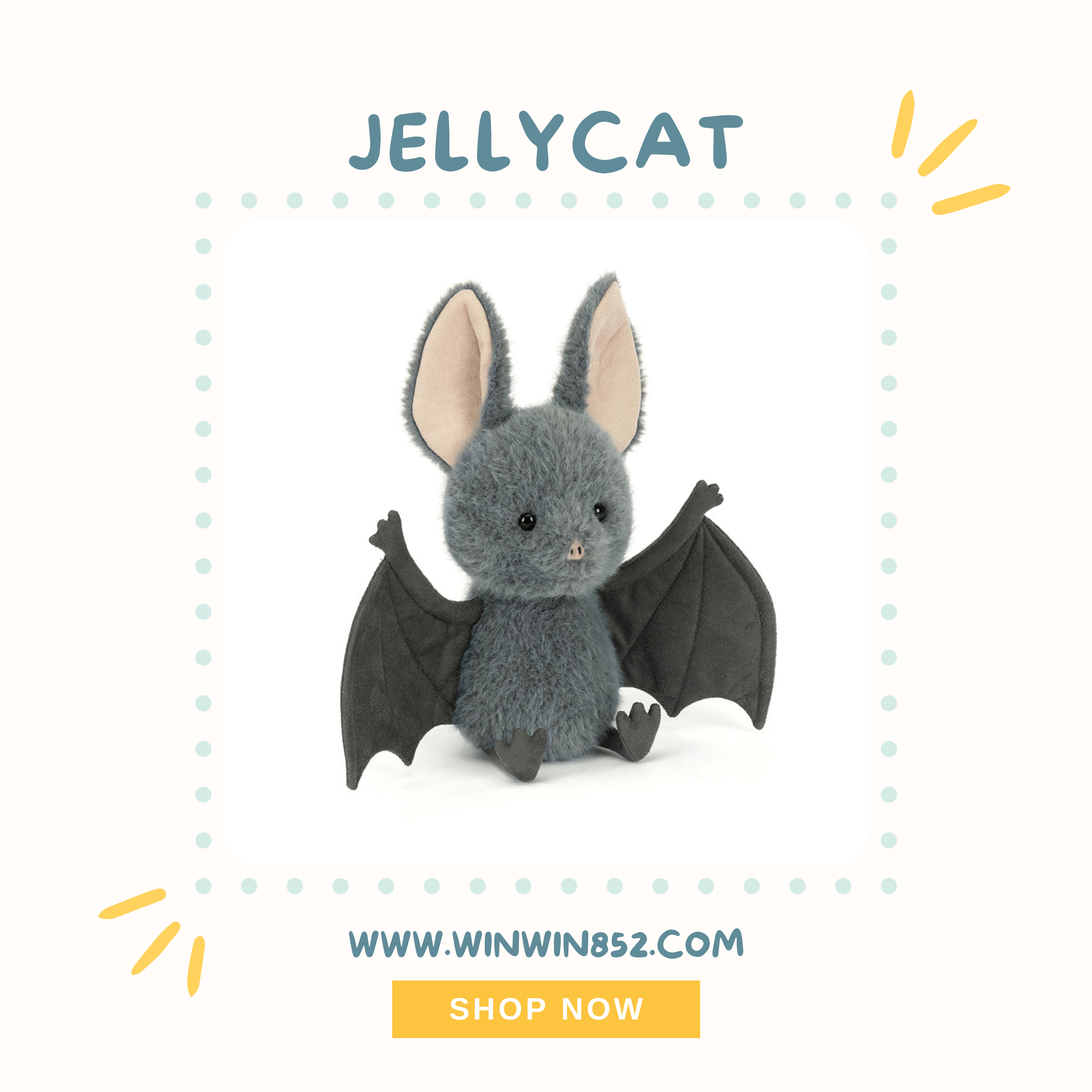 Jellycat Broox Bat
