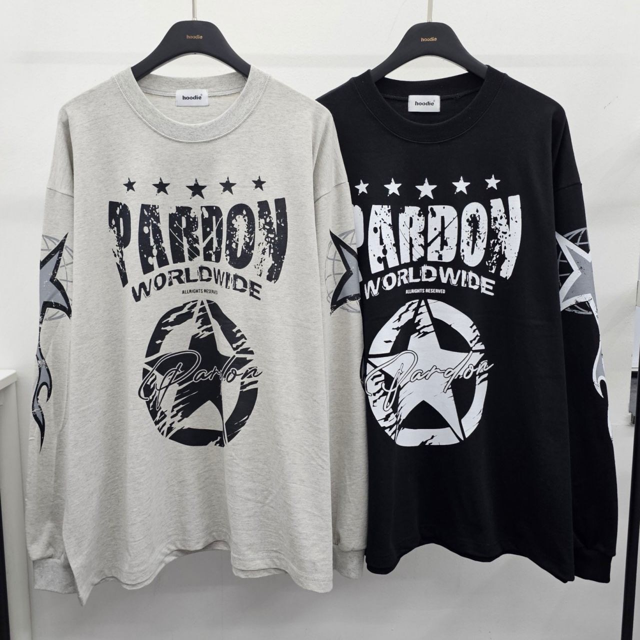 英文字圖案長袖衫 HD-011T