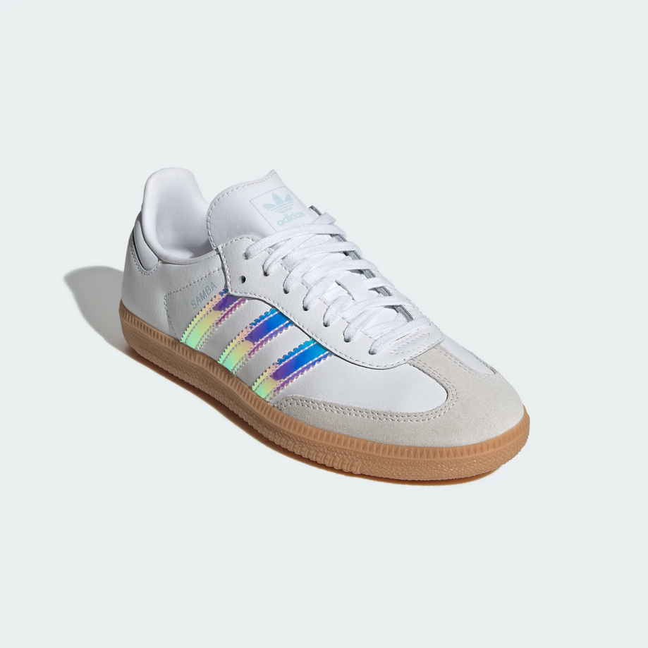 【預訂】 ADIDAS SAMBA OG 白幻彩-GS