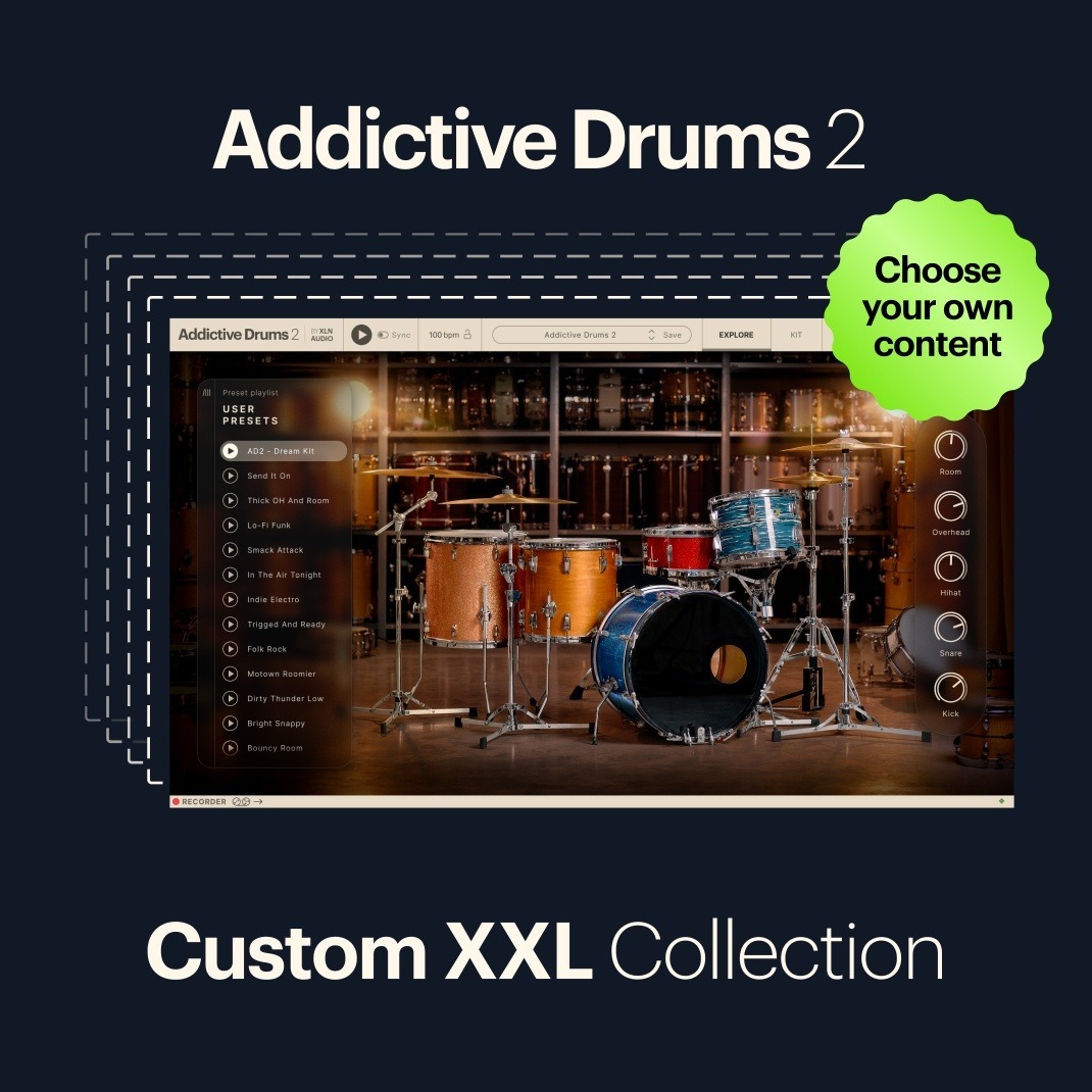 XLN Audio Addictive Drums 2｜Custom XXL 自選旗艦鼓組套裝 （含 30 組擴充）