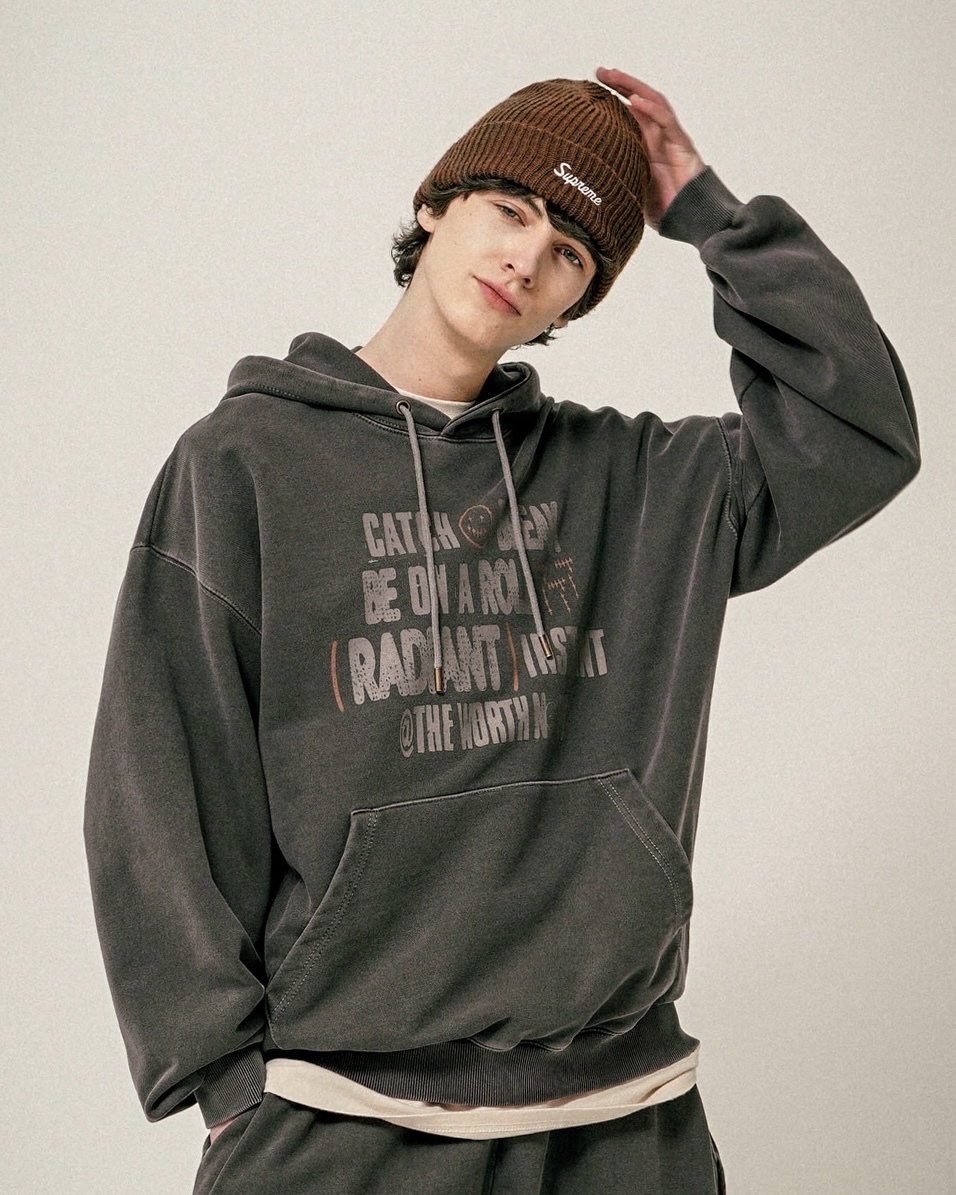 <預購> 韓國TWN Radiant Pigment復古感高磅帽T#帽踢