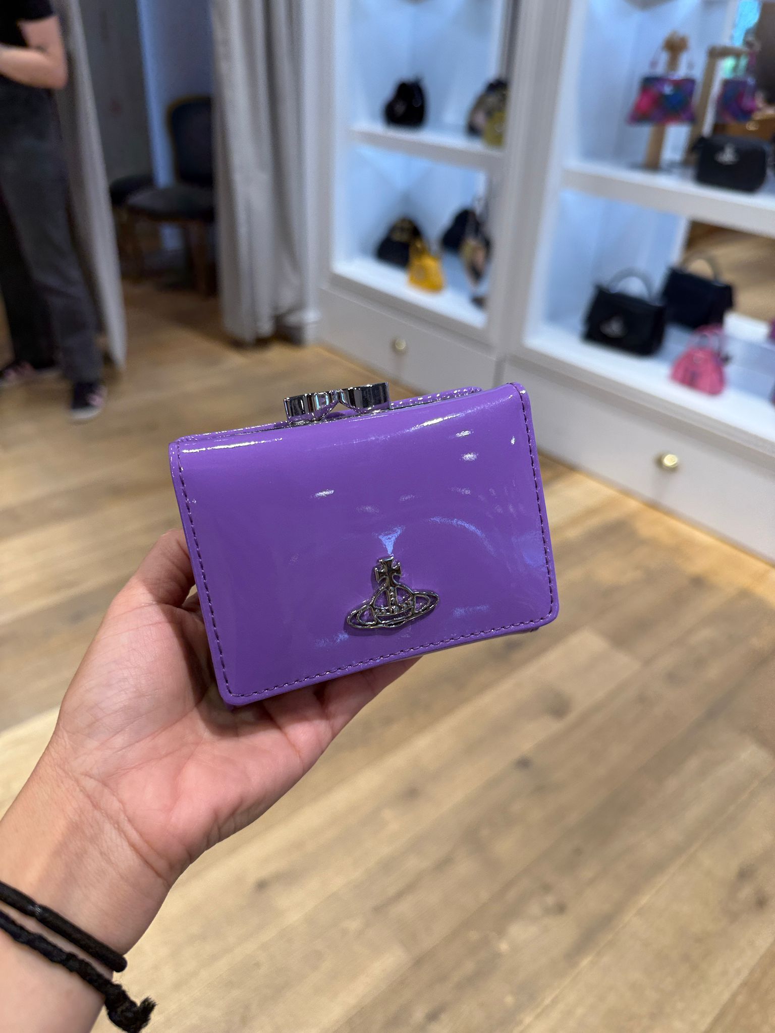 Vivienne Westwood Shiny Small Frame wallet Purple