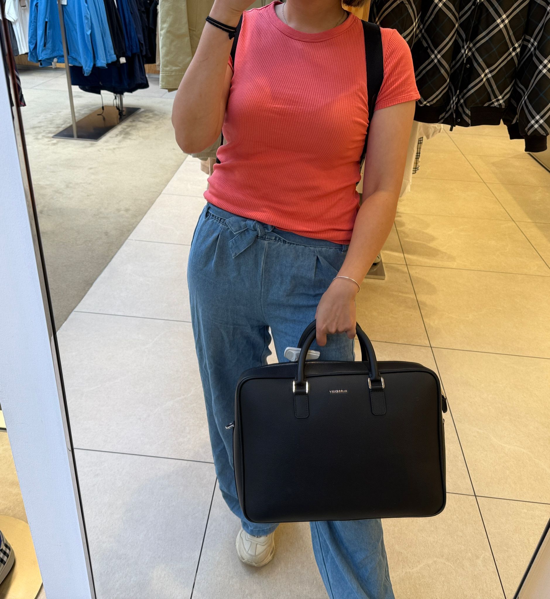 Burberry Ellsworth Luggage Briefcase bag black