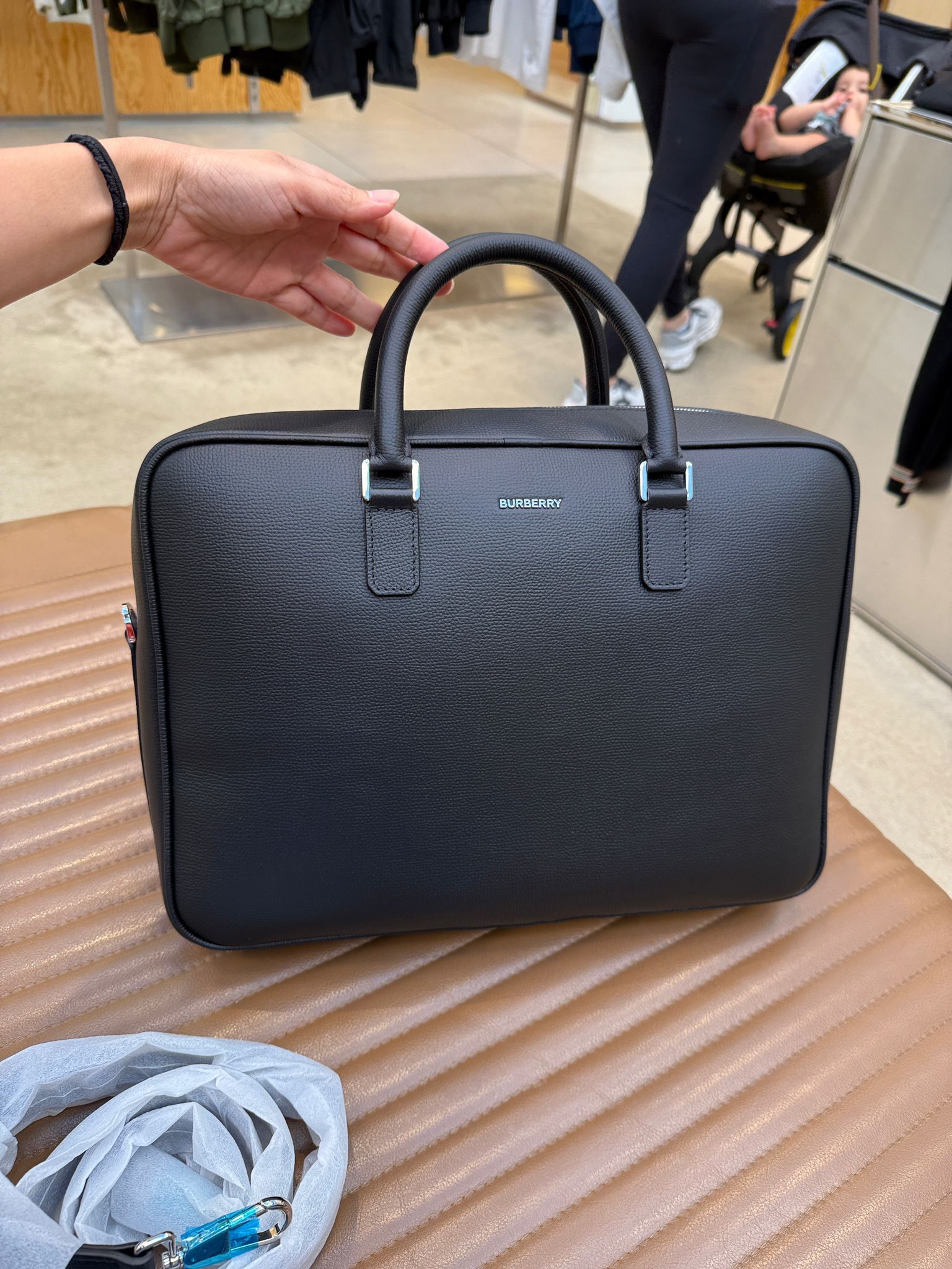 Burberry Ellsworth Luggage Briefcase bag black