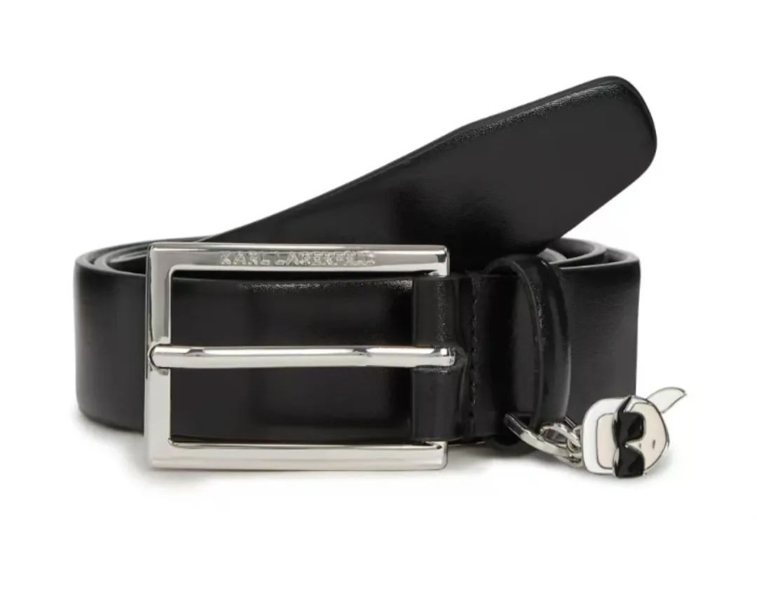 Karl 黑色皮帶 男女款