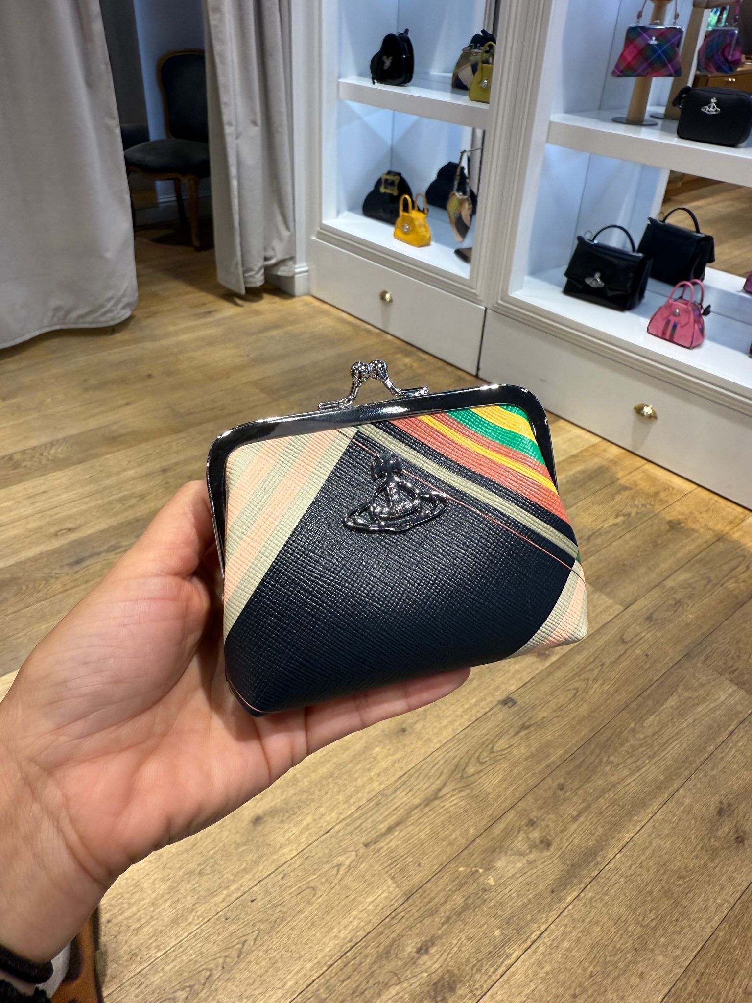 Vivienne Westwood Saff Print Frame coin wallet Combat Tartan