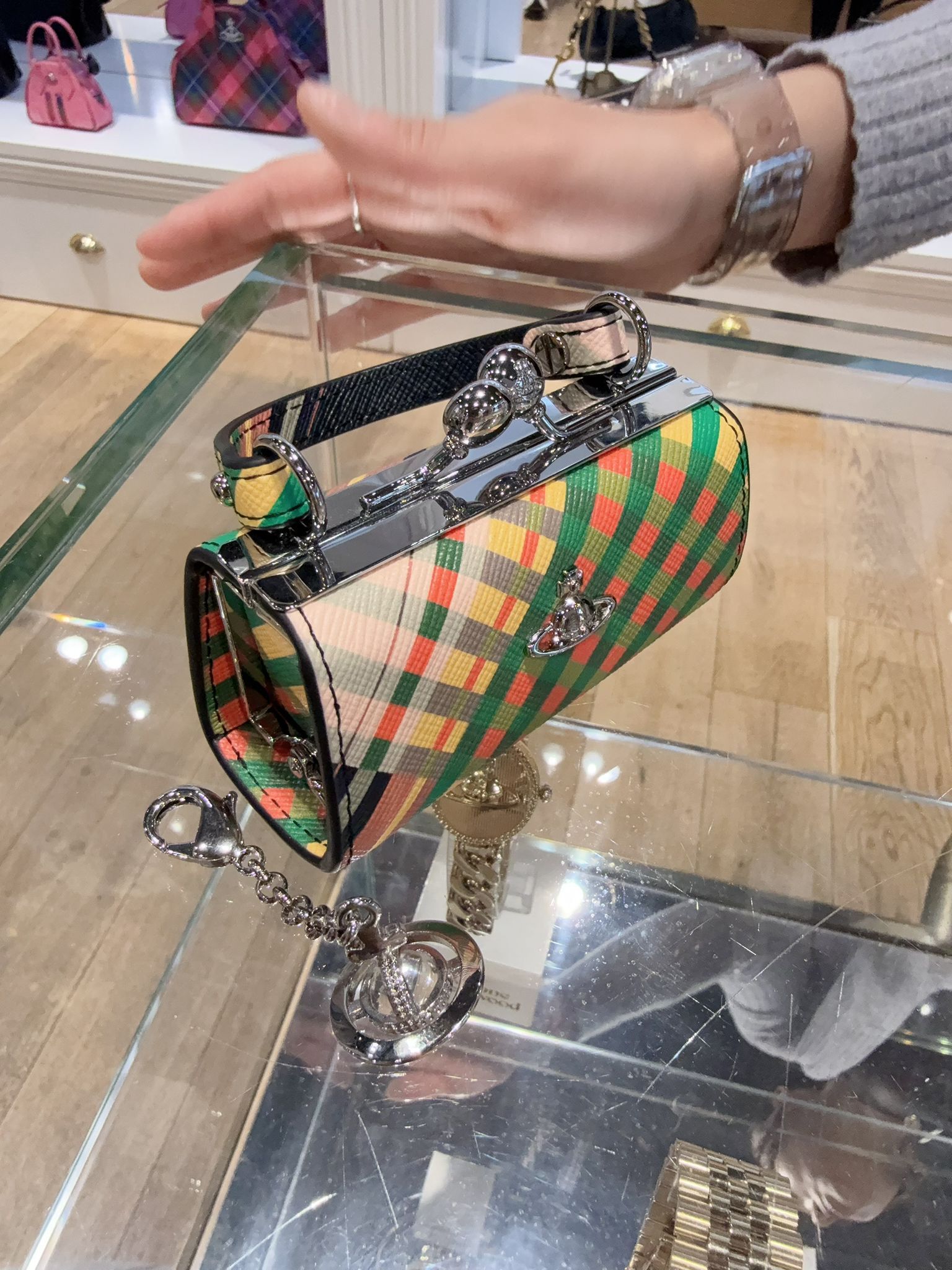 Vivienne Westwood Saff Print doll Bag Combat Tartan