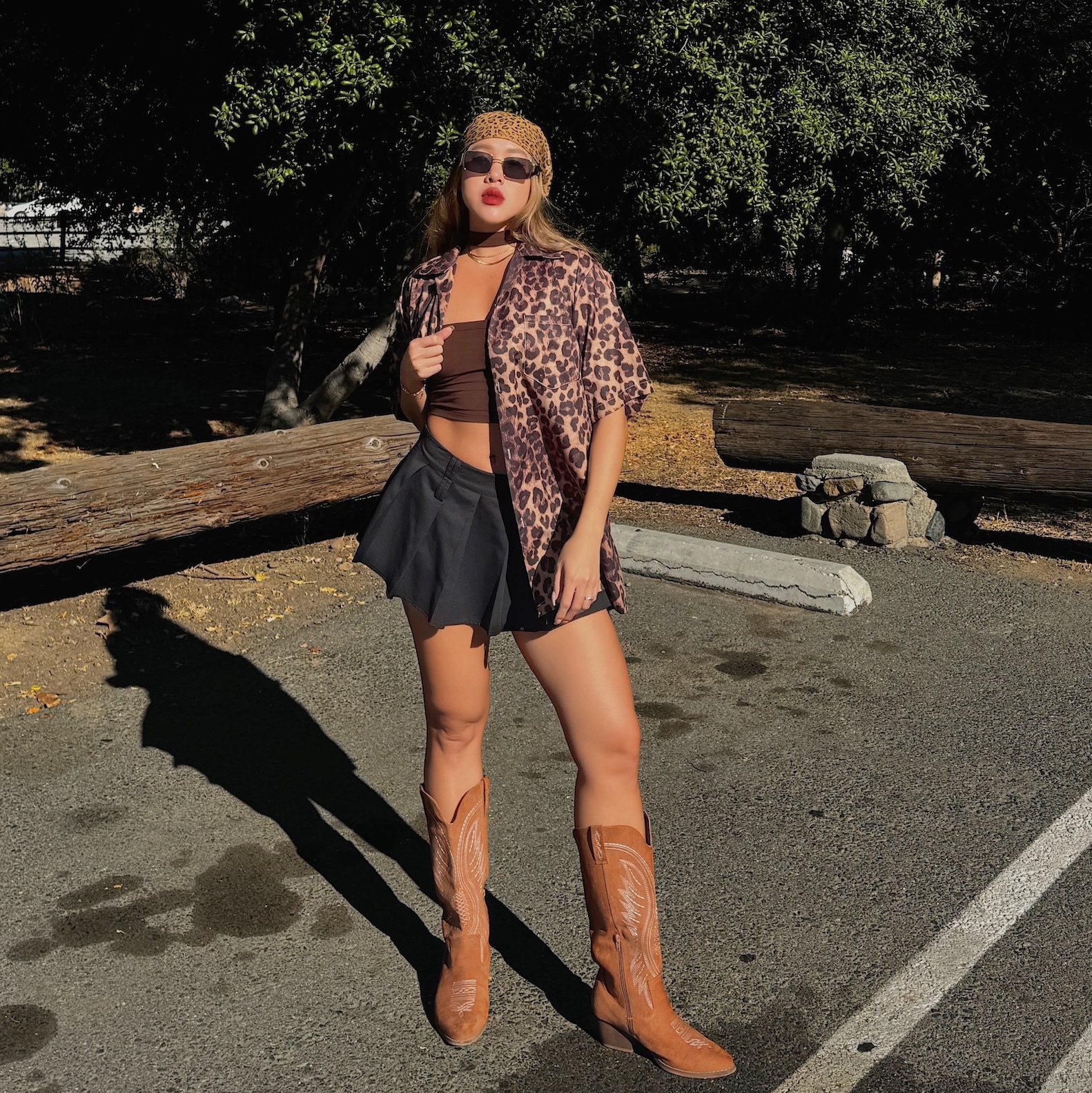 潮辣時髦🔥豹紋個性古巴襯衫