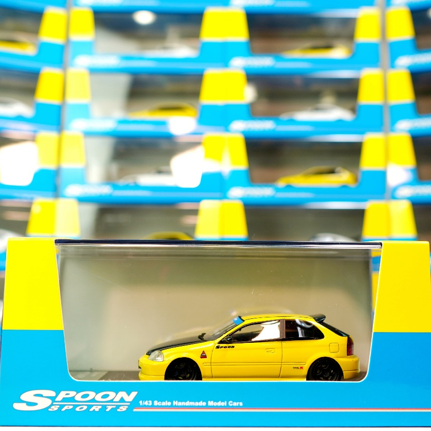 絕版 SPOON sports EK9 模型車 上面還有SPOON sports社長的簽名喔