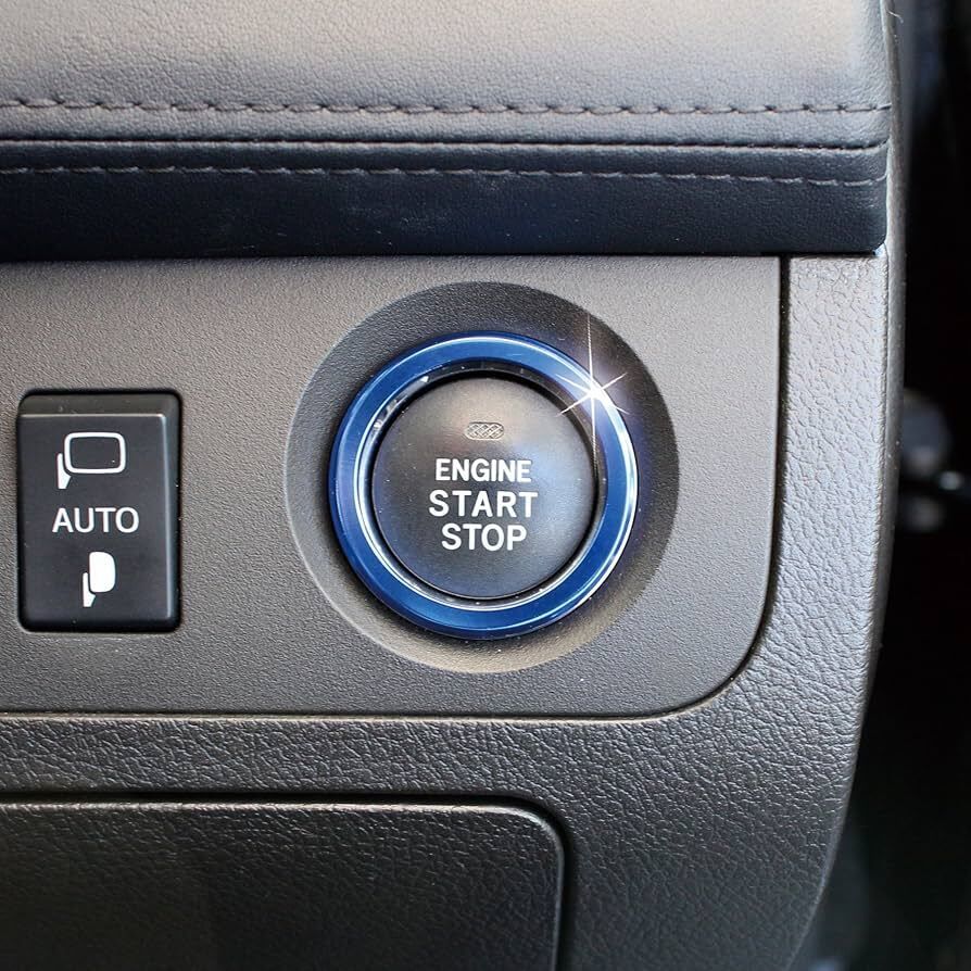 YAC 槌屋 引擎啟動開關外環(藍色) TOYOTA SUBARU車系 (PF-280)