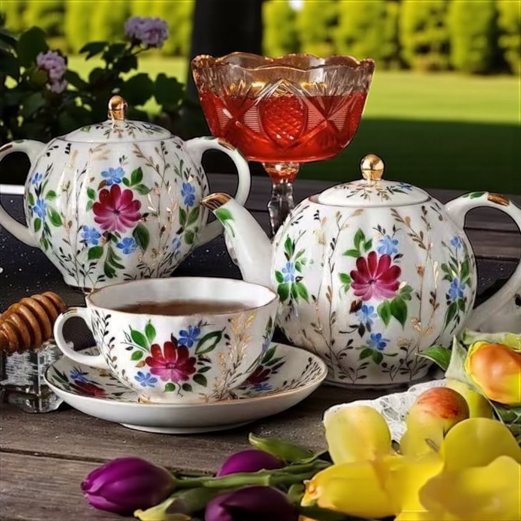 俄皇LOMONOSOV 草之祝愿茶具
