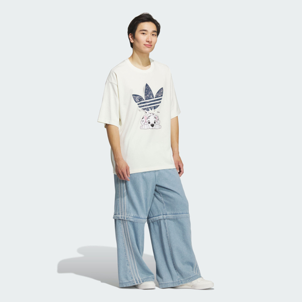 Adidas 愛迪達 M Gfx Tee KG6683 男 T恤 運動上衣 休閒短袖 101忠狗 米白 亞版