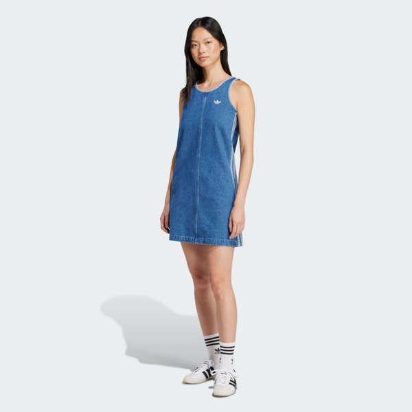 Adidas 愛迪達 Denim 3s Dress JD2580 女 連身洋裝 牛仔背心裙 休閒 藍 亞版