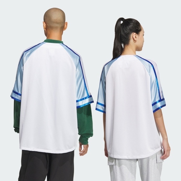 Adidas 愛迪達 Bbrtr Ss Shirt JN0768 男女 球衣 短袖上衣 籃球 復古 白 藍 亞版