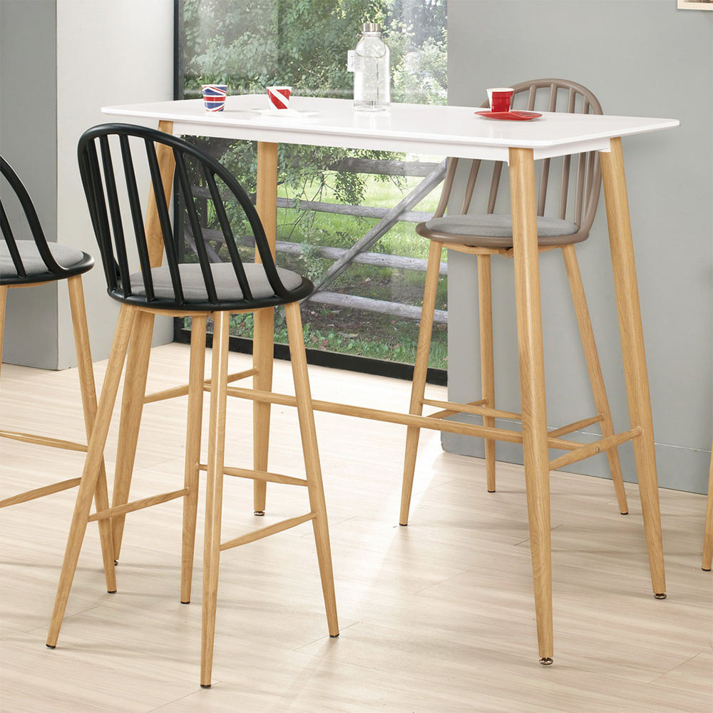 維琪4尺簡約吧台桌/洽談桌/休閒桌-加高款