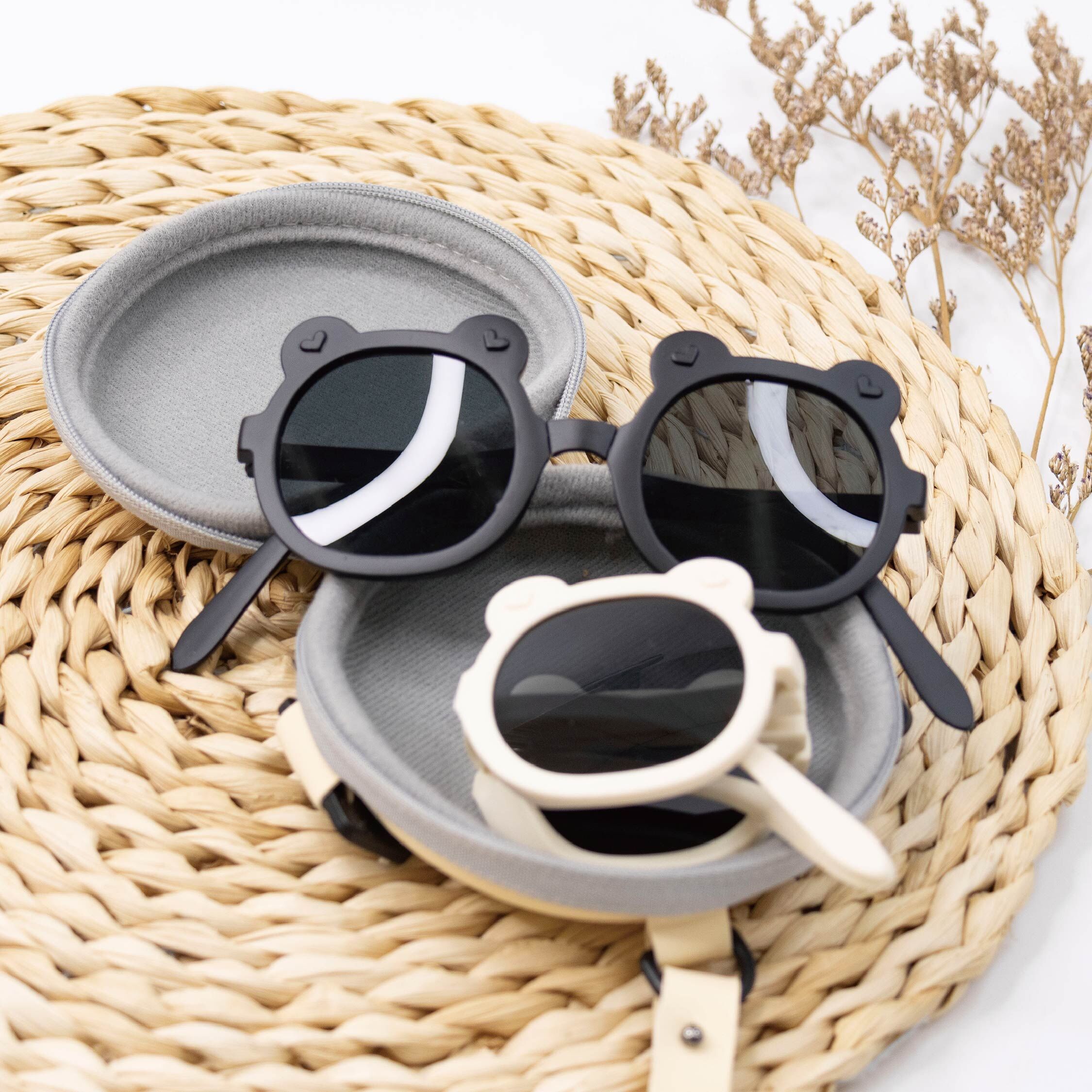 【JA0356】愛心防曬摺疊墨鏡(附硬殼收納盒)＊二色