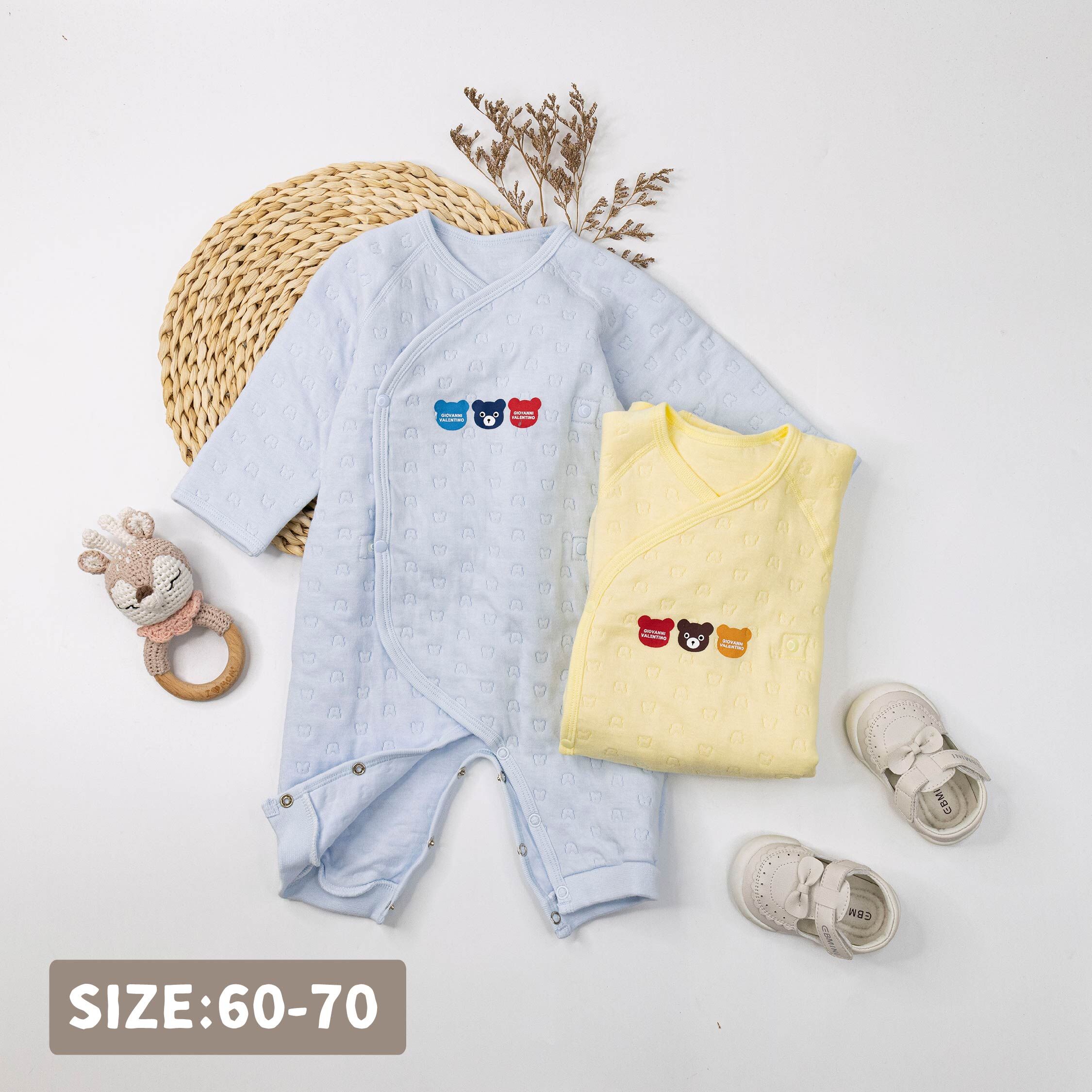 范侖鐵諾【32578】呆萌小熊造型壓紋蝴蝶裝/蝴蝶衣＊二色