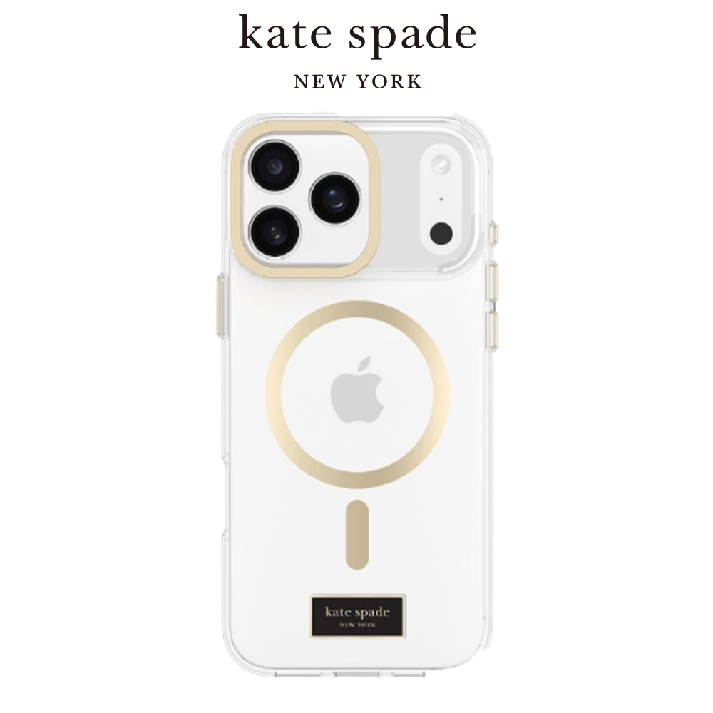 【kate spade】 iPhone 17 系列 精品 磁吸 防摔手機殼 經典透明支架款