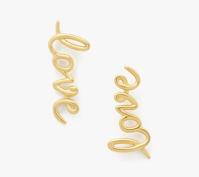 [S] KATE SPADE KI173 SAY YES EARRINGS,GOLD, 196021493690 (SKS1168)