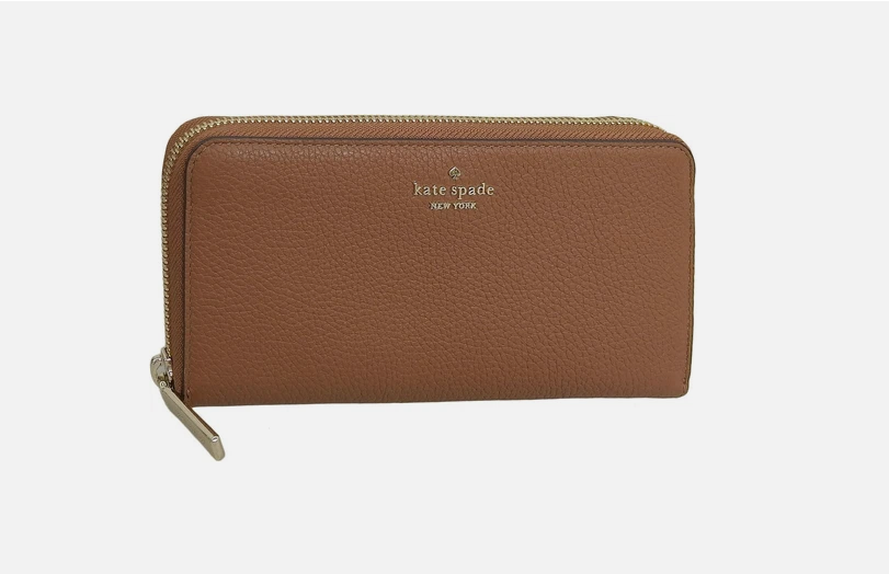 [S] KATE SPADE KH786 LENA PEBBLED LEATHER LG CONTINENTAL WALLET,WARM GINGE, 196021509186 (SKS1420)